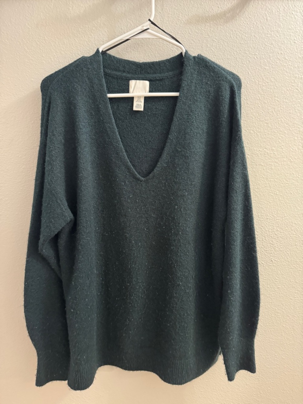 H&M | V-Neck Sweater in Deep Teal